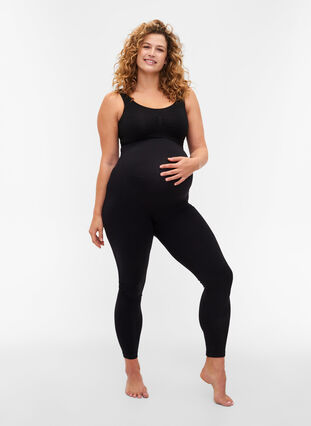 Seamless maternity leggings - Black - Sz. 42-60 - Zizzifashion