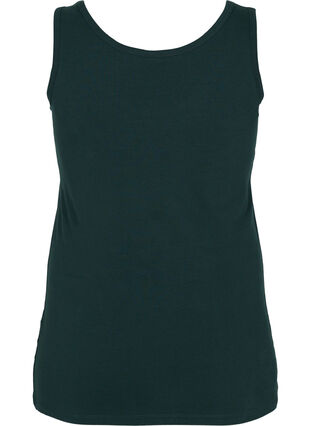 Zizzifashion Solid color basic top in cotton, Scarab, Packshot image number 1