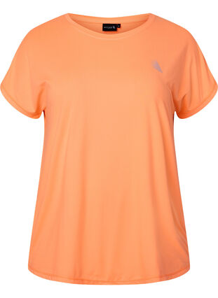 Zizzifashion Short sleeved workout t-shirt, Neon Orange, Packshot image number 0