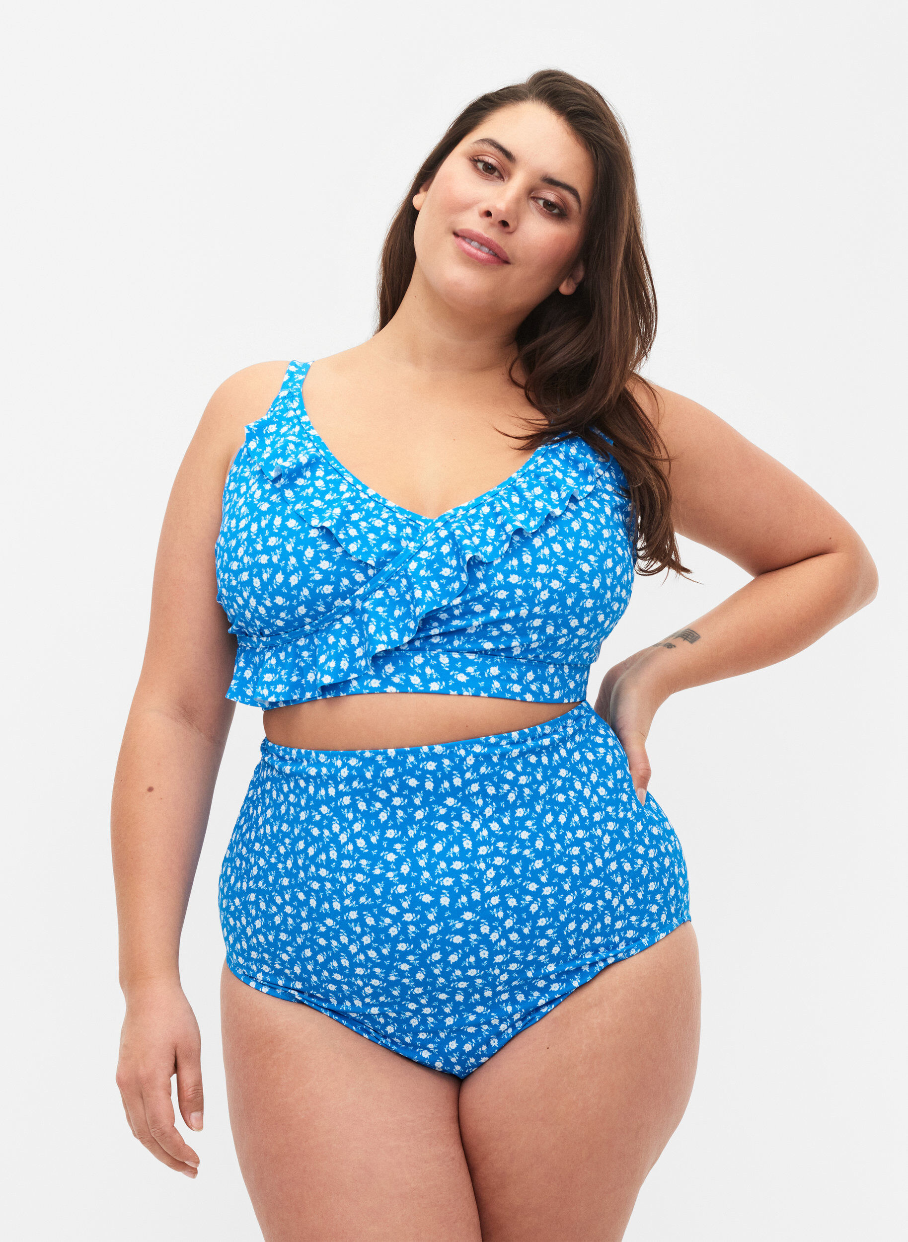 Super high waisted 2025 plus size bikini