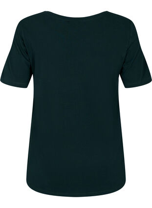 Zizzifashion Solid-coloured basic cotton T-shirt, Scarab, Packshot image number 1