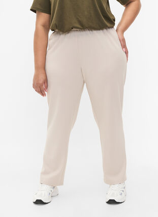 Zizzifashion FLASH - Trousers with straight fit, Moonbeam, Model image number 2