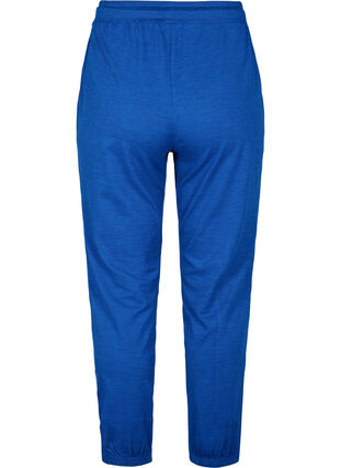 Zizzifashion Training pants with pockets and drawstrings, S. Blue / Black Mel., Packshot image number 1