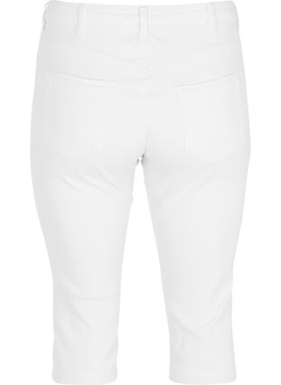 Zizzifashion High waisted Amy capri jeans with super slim fit, Bright White, Packshot image number 1