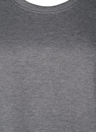 Zizzifashion Sweatshirt with contrast stitching, Medium Grey Mél, Packshot image number 2