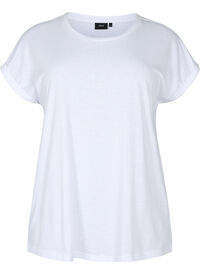 Short sleeved cotton blend t-shirt