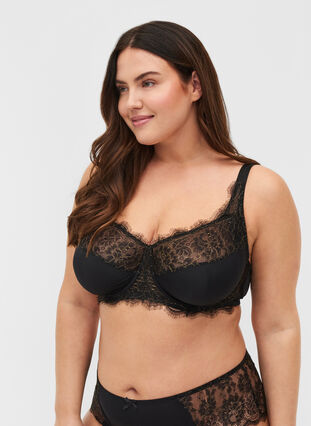 Underwire Emma bra with lace and lurex