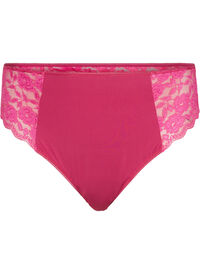 Brazilian microfibre panties with lace