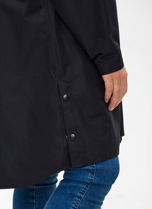 Zizzifashion Rain jacket with pockets and hood, Black, Model image number 2