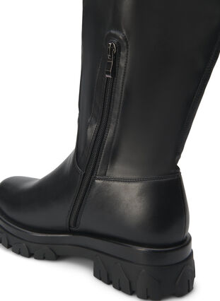 Zizzifashion Wide-fit - Boot with long shaft, Black, Packshot image number 4