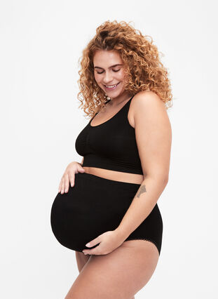 Seamless maternity panties - Black - Sz. 42-60 - Zizzifashion