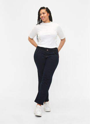 Zizzifashion Regular fit Gemma jeans with a high waist, Blue denim, Model image number 0