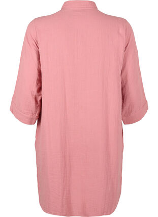 Zizzifashion Long shirt in cotton muslin, Old Rose, Packshot image number 1