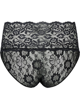 2-pack panties with lace and regular waist - Black - Sz. 42-60 -  Zizzifashion