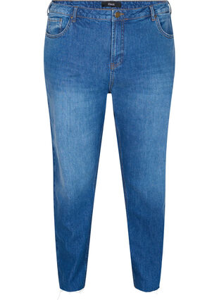 Slim fit capri jeans with pockets - Blue - Sz. 42-60 - Zizzifashion