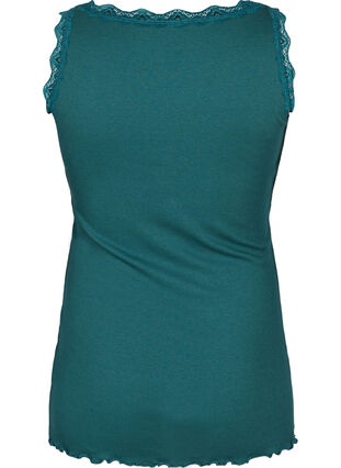 Zizzifashion Top with lace trim, Balsam, Packshot image number 1