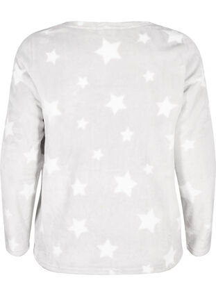 Zizzifashion Long-sleeved blouse with stars, Grey Star, Packshot image number 1