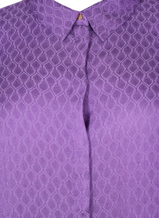 Zizzifashion Shirt in viscose with tone-on-tone pattern, Lavender Violet, Packshot image number 2