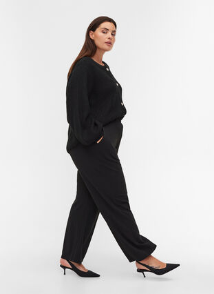 Zizzifashion Loose trousers with pockets, Black, Model image number 3