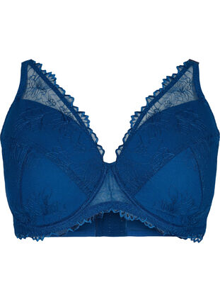 Zizzifashion Lace bra with underwire and padding, Blue Opal, Packshot image number 0