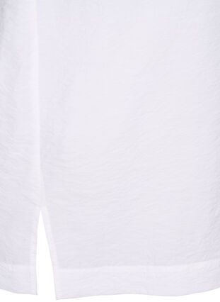 Zizzifashion Long viscose shirt with short sleeves, Bright White, Packshot image number 3