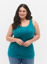 Cotton basic top, Deep Lake, Model