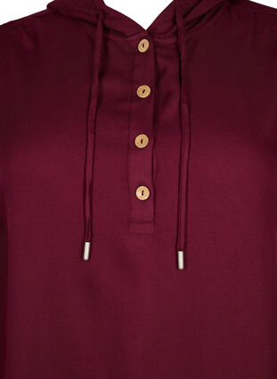 Zizzifashion Viscose tunic with hood, Port Royal, Packshot image number 2
