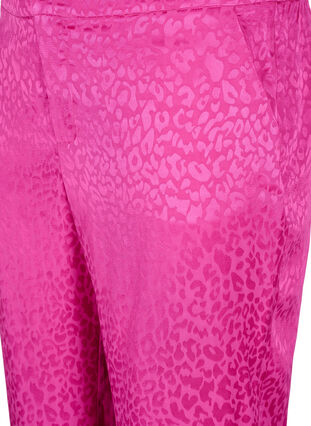 Zizzifashion Tone-on-tone viscose jacquard trousers, Rose Violet, Packshot image number 2