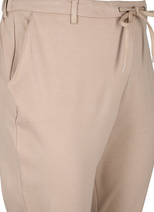 Zizzifashion Cropped Maddison trousers, Silver Mink, Packshot image number 2