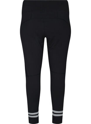 Workout leggings with reflex and inner fleece - Black - Sz. 42-60 -  Zizzifashion