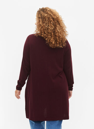 Zizzifashion Knitted dress in cotton-viscose blend, Port Royal Mel., Model image number 1