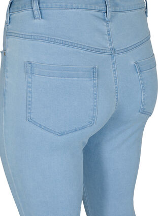Zizzifashion Super slim Amy jeans with high waist, Ex Lt Blue, Packshot image number 3