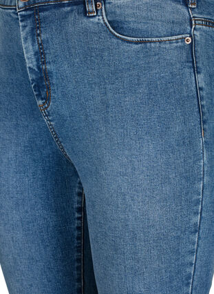 Zizzifashion Amy jeans with a high waist and super slim fit, Blue denim, Packshot image number 2