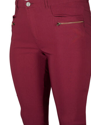 Zizzifashion Close-fitting trousers with zipper details, Port Royal, Packshot image number 2