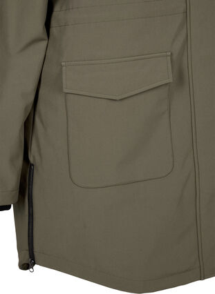 Zizzifashion Water-repellent softshell jacket with quilted lining, Tarmac, Packshot image number 3