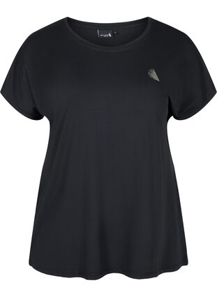 Zizzifashion Short sleeved workout t-shirt, Black, Packshot image number 0