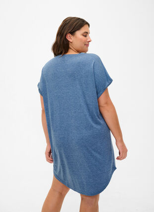 Zizzifashion Short sleeve nightgown with text print, Vintage I.Mel. Enjoy, Model image number 1