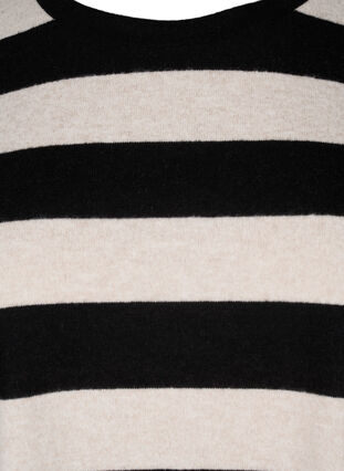 Zizzifashion Long-sleeved blouse with stripes, Bl. Beige Mel.Stripe, Packshot image number 2