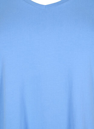 Zizzifashion Basic plain cotton t-shirt, Blue Bonnet, Packshot image number 2