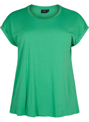 Zizzifashion Short sleeved cotton blend t-shirt, Kelly Green, Packshot image number 0
