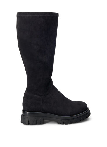 Zizzifashion Wide-fit - Boot in faux suede, Black, Packshot image number 0