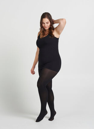 Women's Tights - Opaque Black Tights - LOVALL