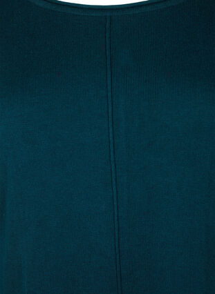 Zizzifashion Knitted dress in cotton-viscose blend, Reflecting Pond Mel., Packshot image number 2