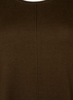 Zizzifashion Knitted blouse in cotton-viscose blend, Demitasse, Packshot image number 2
