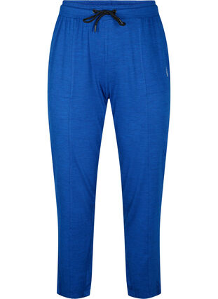 Zizzifashion Training pants with pockets and drawstrings, S. Blue / Black Mel., Packshot image number 0