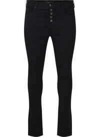 High-waisted Amy jeans with button closure