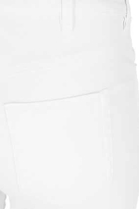 Zizzifashion High waisted Amy capri jeans with super slim fit, Bright White, Packshot image number 3