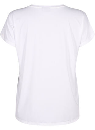 Zizzifashion Short sleeved workout t-shirt, Bright White, Packshot image number 1