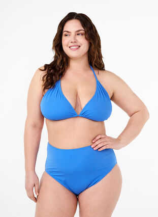 Zizzifashion Bikini bottoms with high waist, Nebulas Blue, Model image number 0