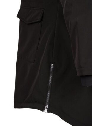 Zizzifashion Water-repellent softshell jacket with quilted lining, Black, Packshot image number 4